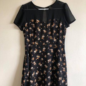 Black flower dress